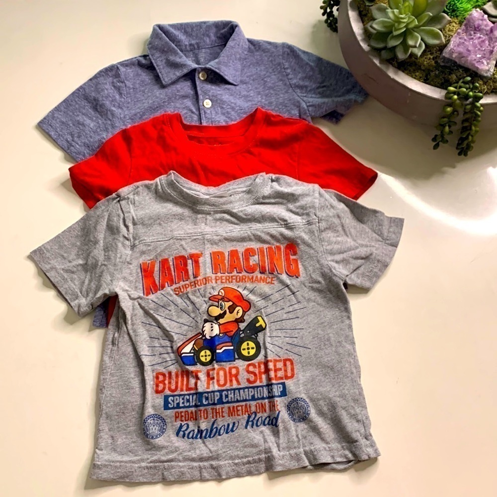 Bundle of three short sleeve toddler boy T-shirt’s size 4